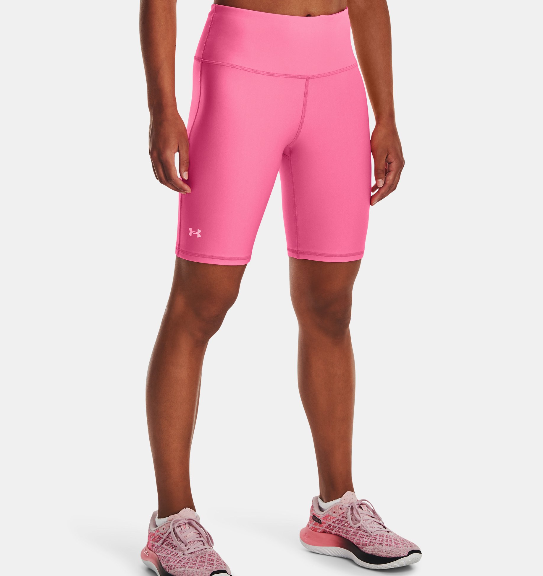 TheOpen Product Printed Fitted Shorts in Pink Womens Clothing Shorts Knee-length shorts and long shorts 